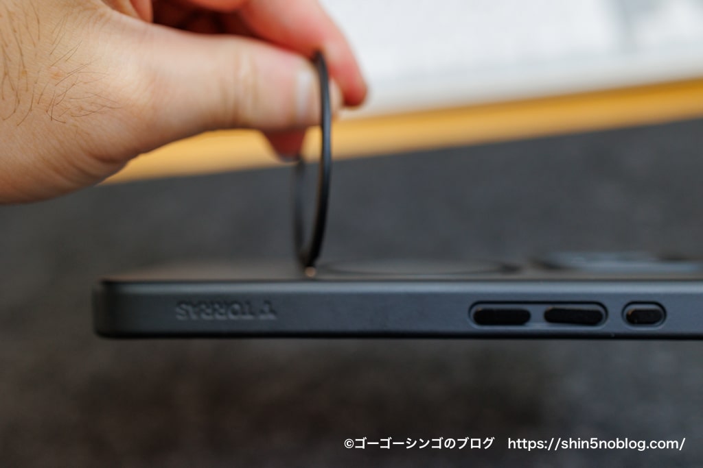 TORRAS iPhone 15 Pro 用 ケース UPRO Ostand RのiPhone 15 Proのスマホリング