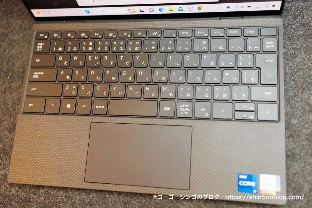 Dell XPS 13（9310）のキーボード