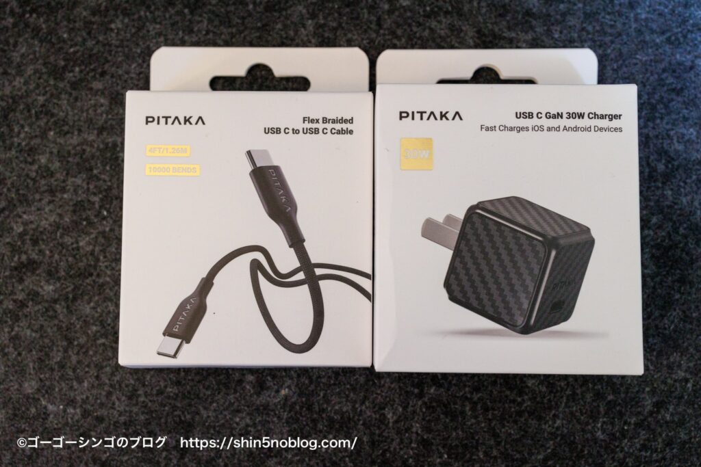 PITAKA 30W USB Type-C GaNチャージャー＆編み込みC to Cケーブル