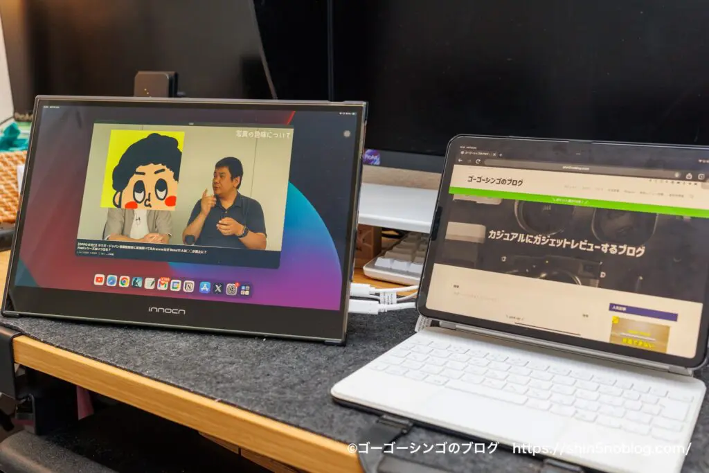 INNOCN 4K モバイルモニター 15.6インチレビュー！OLEDおすすめの