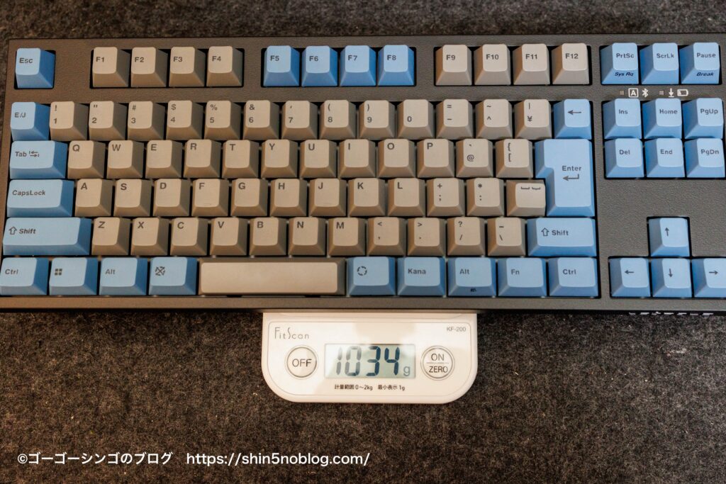 LEOPOLD（レオポルド）メカニカルキーボードFC750RBTの重さ