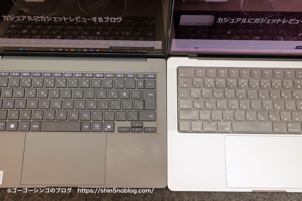 ASUS Zenbook SORAとMacBook Pro