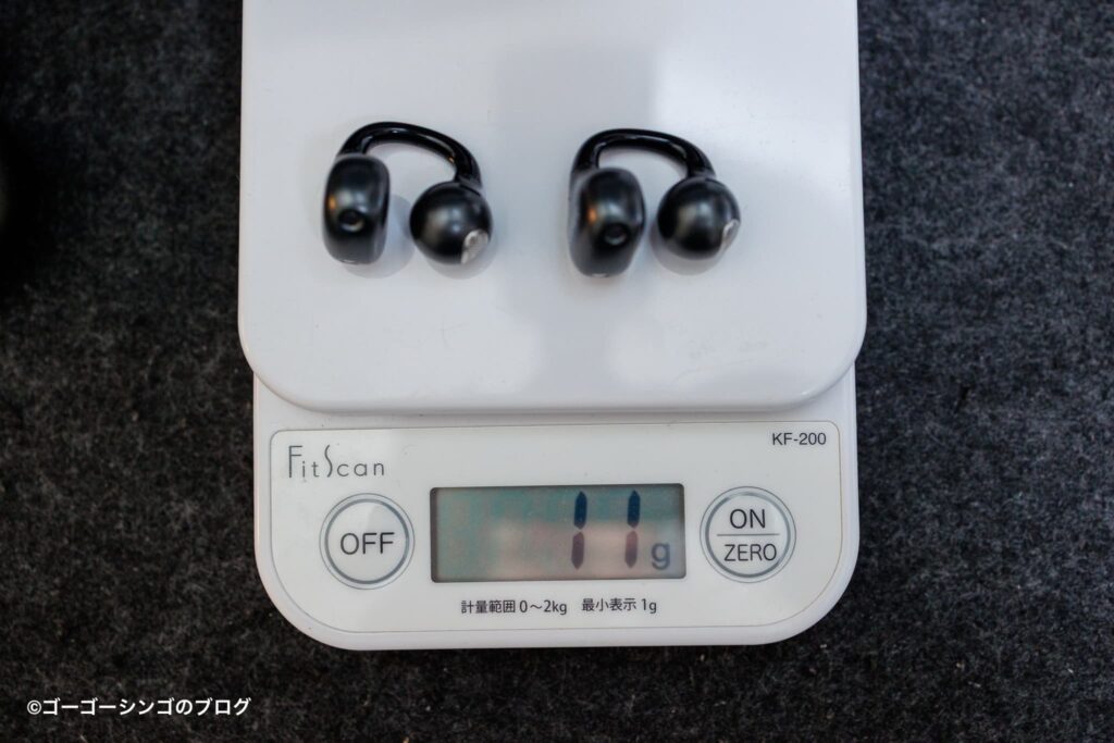 EDIFIER Comfo Qのイヤホンの重さ
