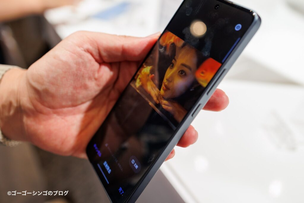 OPPO Reno13 AのAI反射除去