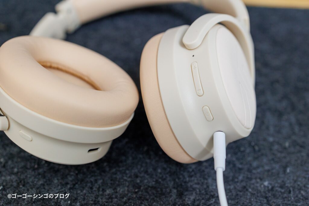 SOUNDPEATS Space Proの有線接続