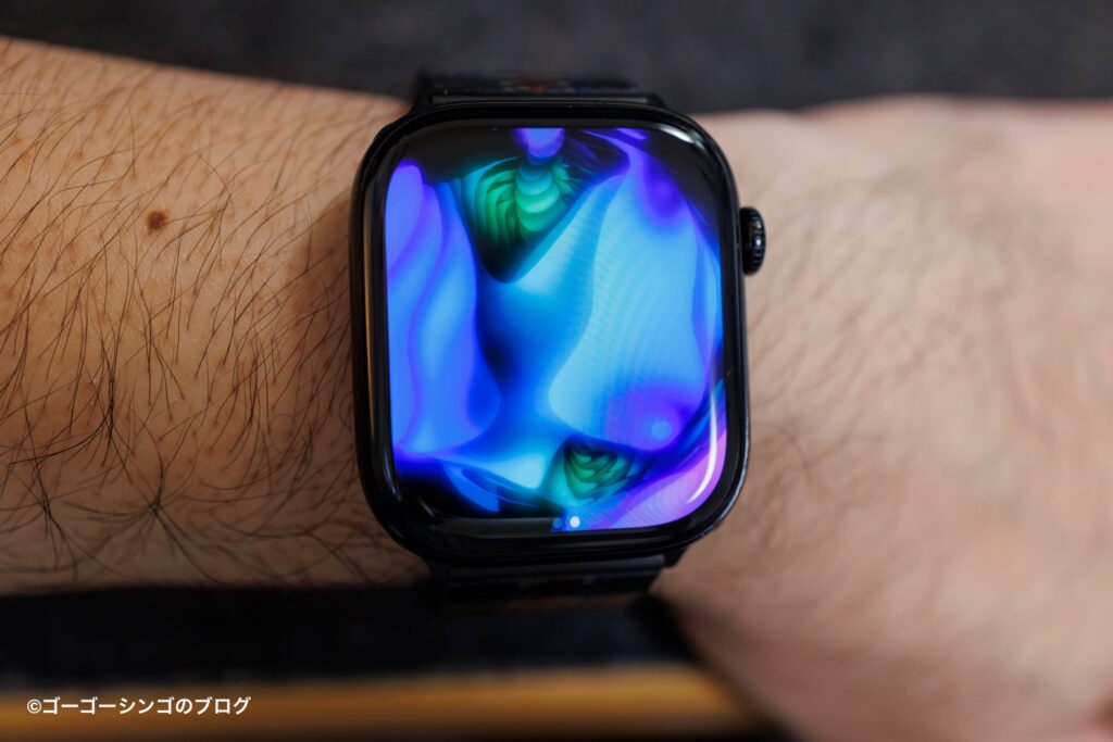 Apple Watchシリーズ10ジェットブラックのリフレクト