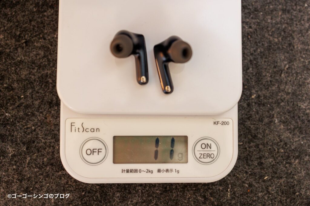 QCY MeloBuds N70の重さ