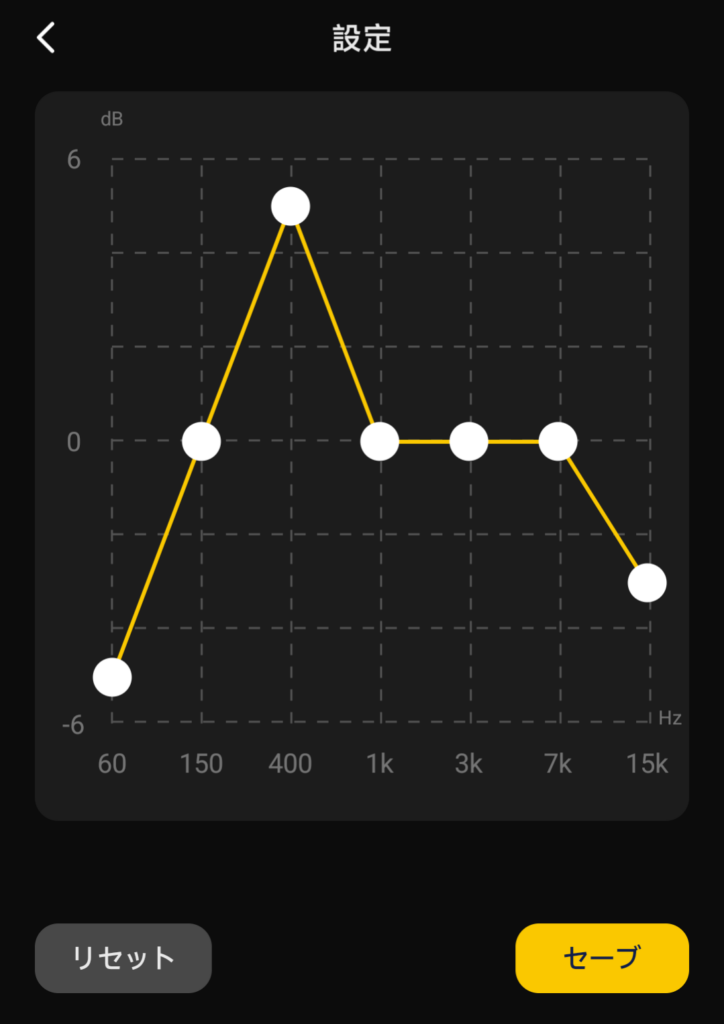 OpenRock S2のカスタムイコライザー