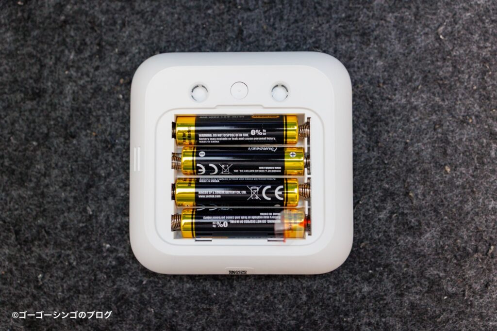SwitchBot 温湿度管理パネルの単4電池