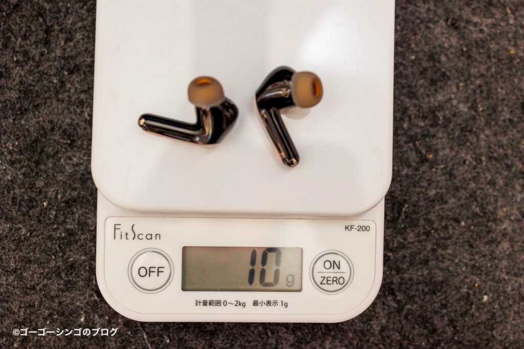 SOUNDPEATS Air5 Pro+の重さ