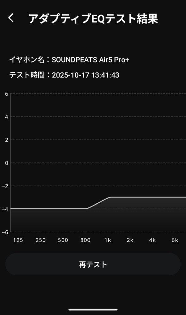 SOUNDPEATS Air5 Pro+のアダプティブEQ