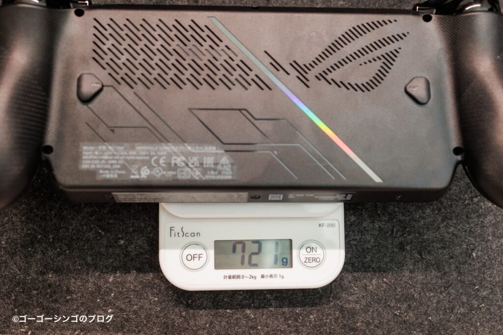 ASUS ROG Xbox Ally Xの重さ