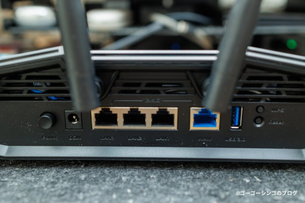 ASUS TUF Gaming BE9400のポート