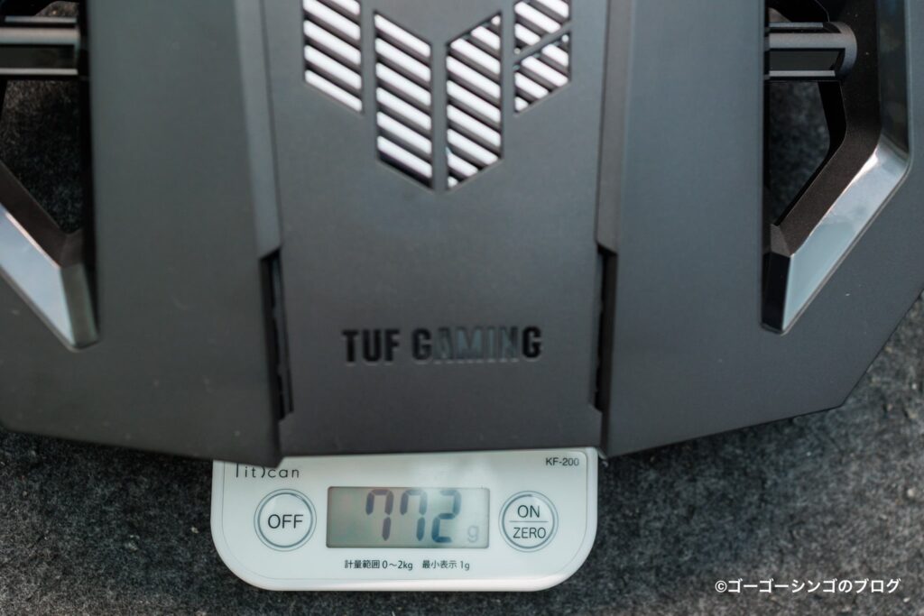 ASUS TUF Gaming BE9400の重さ