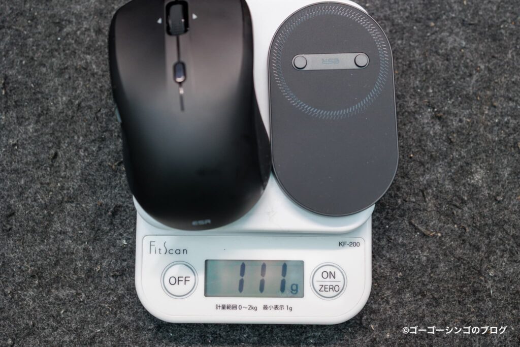 ESR MagMouseとベースの重さ