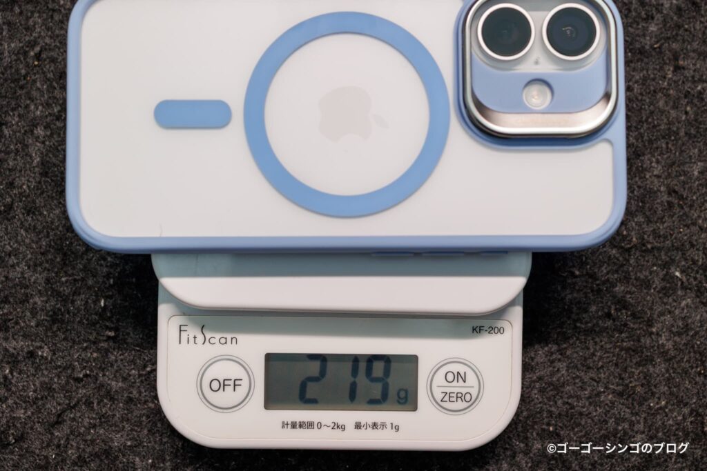 ESR Classic ハイブリッドマグネットケースとiPhone 17の重さ