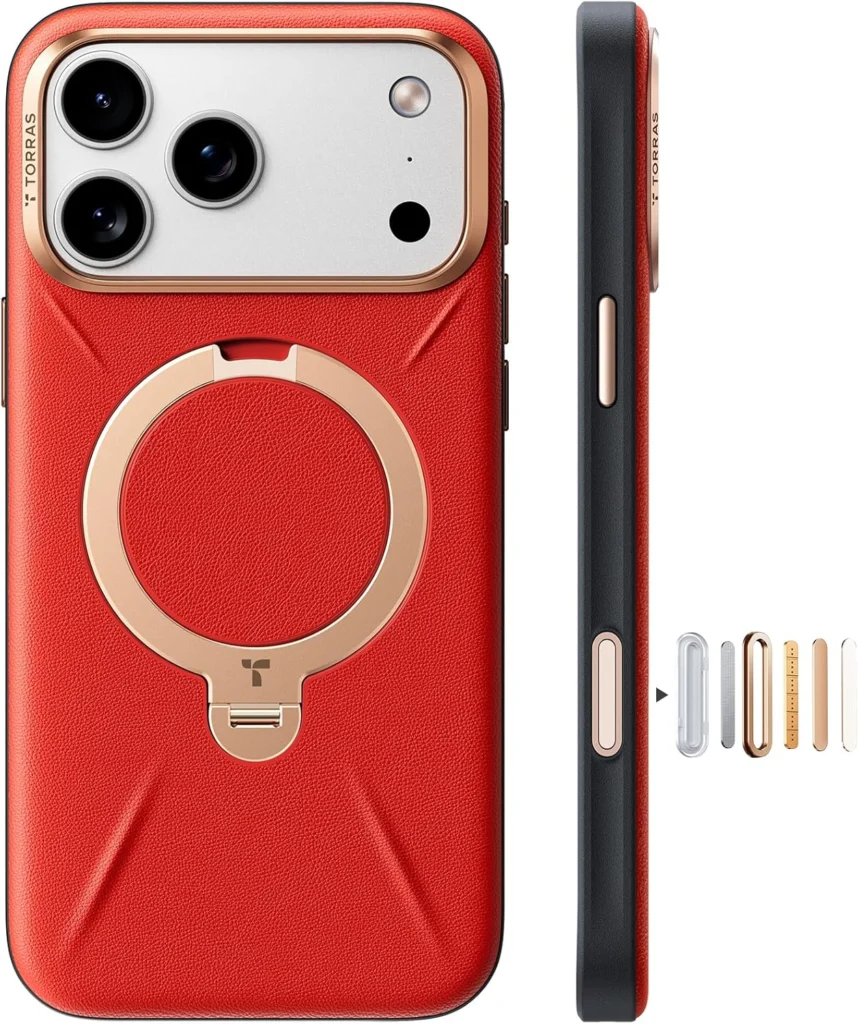 iPhone 17用）TORRAS Ostand Q3 レザートーンレビュー！ゼンマイ式
