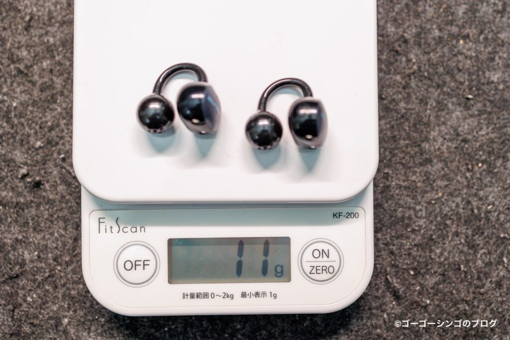 SOUNDPEATS UU2のイヤホン単体の重さ