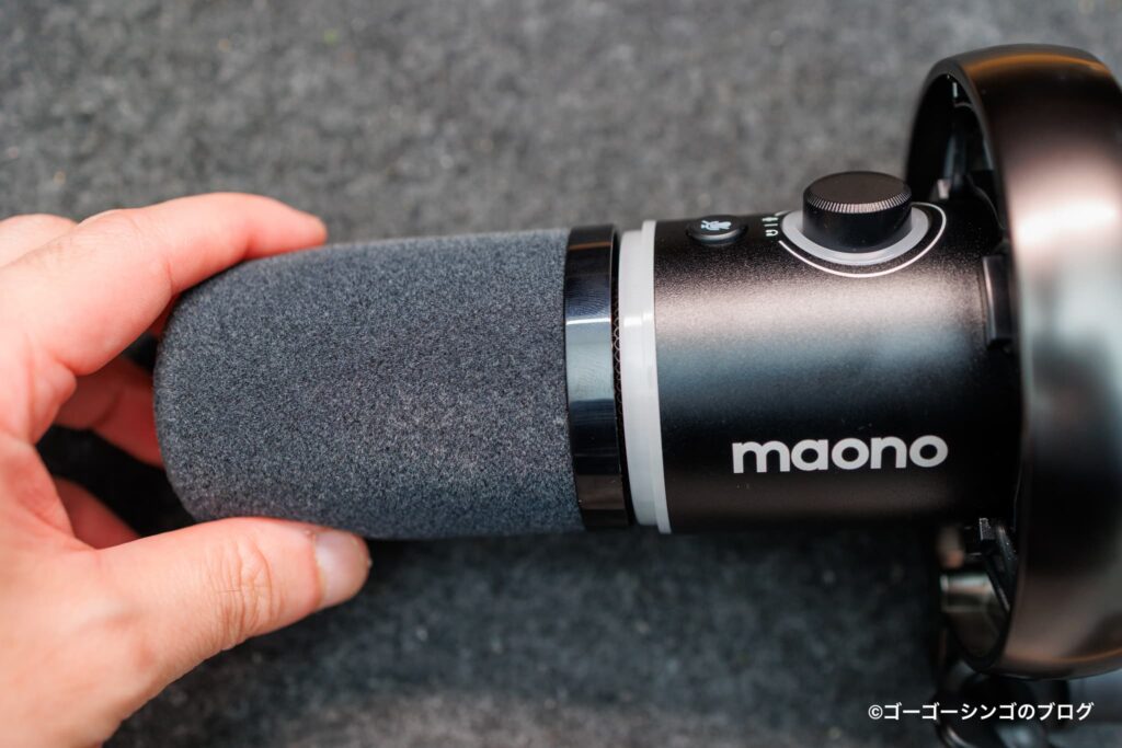 Maono PD200W Hybridのマイクスポンジ