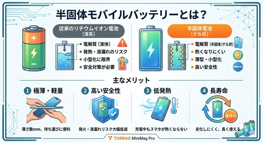 「半固体電池」モバイルバッテリーとは
