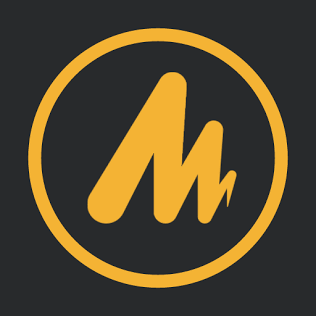 Maonoのブランドロゴ
頭文字の「M」と、オーディオブランドらしく「音波（サウンドウェーブ）」を組み合わせたような、右肩上がりのスタイリッシュなデザインが特徴です。

製品のパッケージやマイク本体の印字、そして設定用アプリ「Maono Link」のアイコンなどにもこのシンボルマークが使われています。ブログのアイキャッチ画像を作成する際や、ブランド紹介のイメージの参考にしてください。