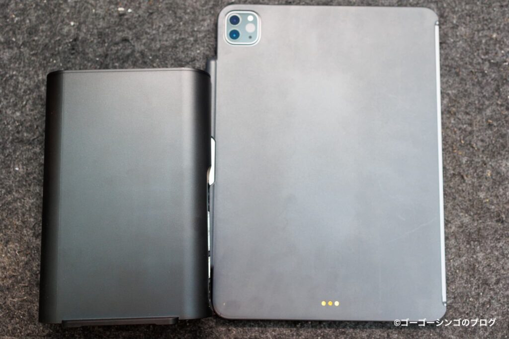 ZTE Sora BE3600 ProとiPad Pro11の大きさ比較