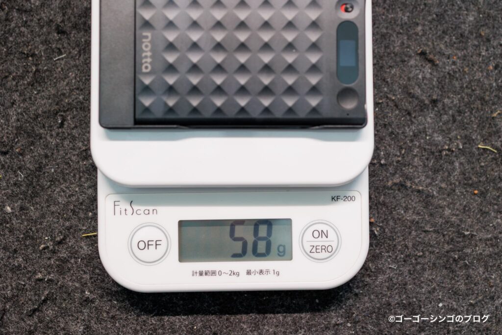 Notta Memo Type-Cのケース込みの重さ