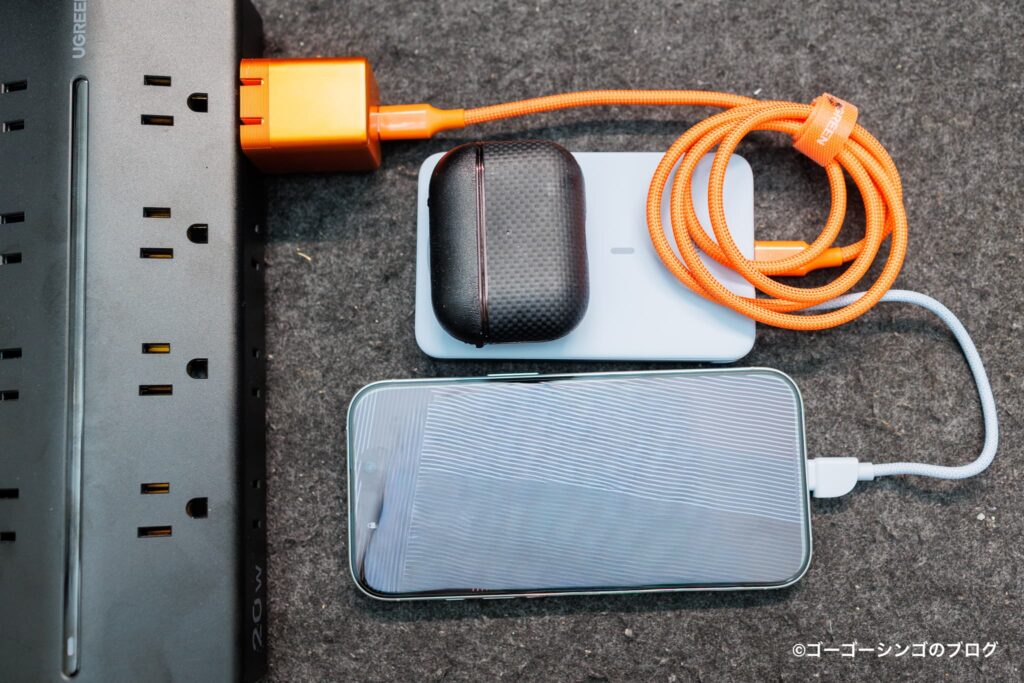 UGREEN MagFlow Air 10000mAhとNexode Air 65Wを組み合わせ