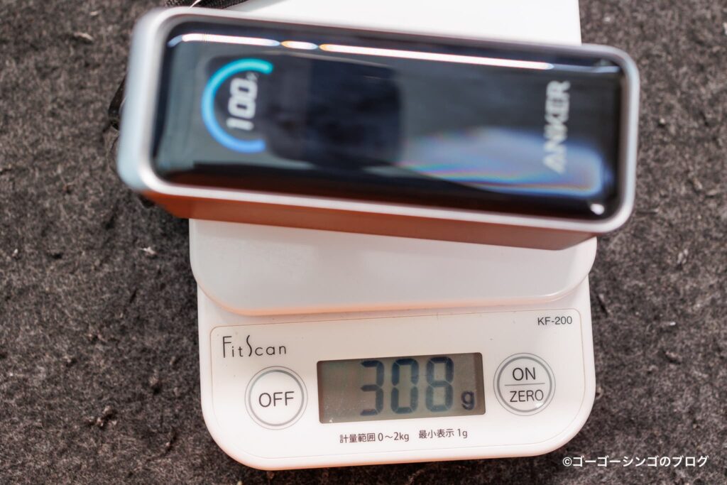 Anker Prime Power Bank (9600mAh, 65W, Fusion) が308g