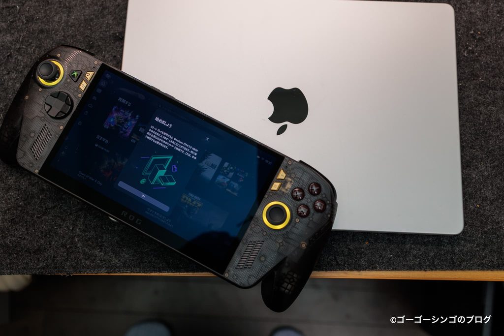 ROG XBOX Ally X20とMacBookPro